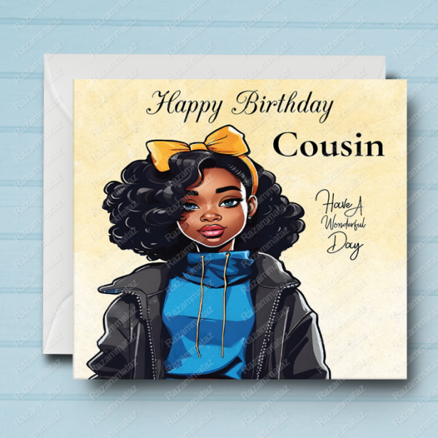 Black Girl Birthday Card V